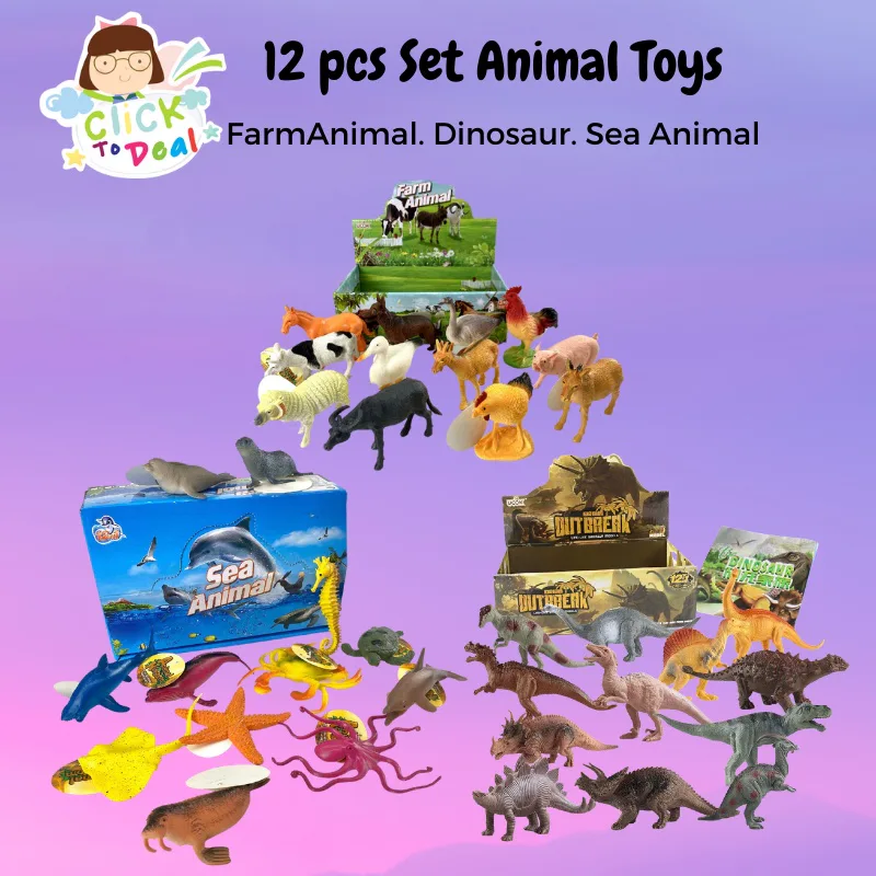 12-piece Animal Toy Set